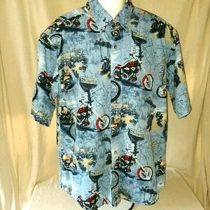 Redhead Motorcycle print shirt L